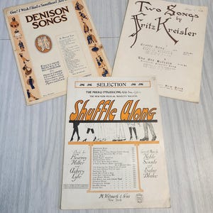 Three Antique 1920s Sheet Music Booklets