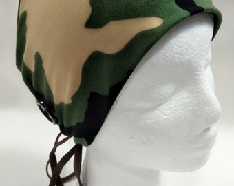 CAMO PRINT Stretch Jersey Nurse Scrub Cap gift for Healthcare worker Doctor surgery cap Nurse surgical hat Cute Chemo Hat  ute Chemo hat