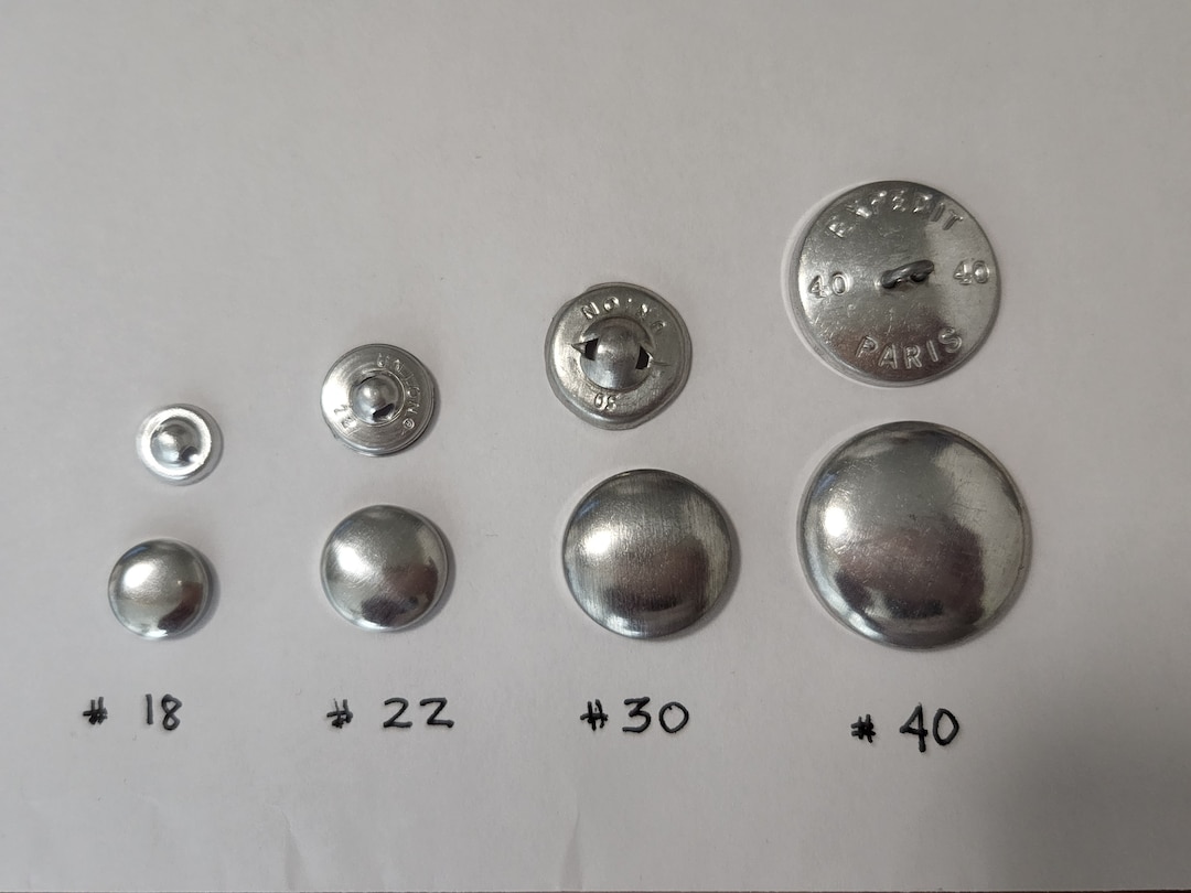 METAL BUTTON BLANKS Aluminum for Custom Fabric Covered Buttons Silver ...