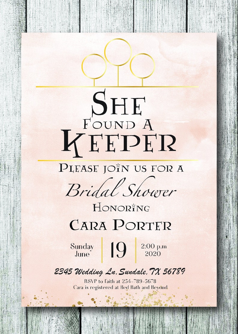 DIGITAL FILE: Harry Potter Bridal Shower Invitation | Etsy