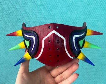 Quarantine | Majora Mask | Majora's Face Cover| Legend of Zelda cosplay | Wooden Mask | Hand painted | Skull kid mask