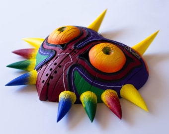 Wearable Majora Mask | Legend of Zelda cosplay | Majora Wooden Mask | Mask replica | Mask costume | Hand painted | Skull kid mask