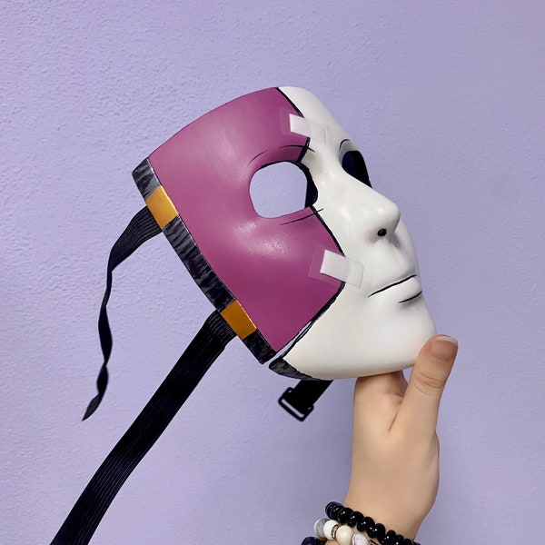 Sally Gesichtsmaske | Sally Face Cosplay | Maske | Maskenreplik | Maskenkostüm | Handbemalt | Mit Riemen