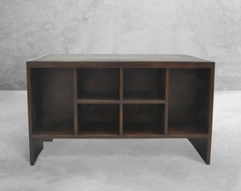 Handmade Pierre Jeanneret Inspired Pigeon Hole Desk, Teakwood, Chandigarh Design