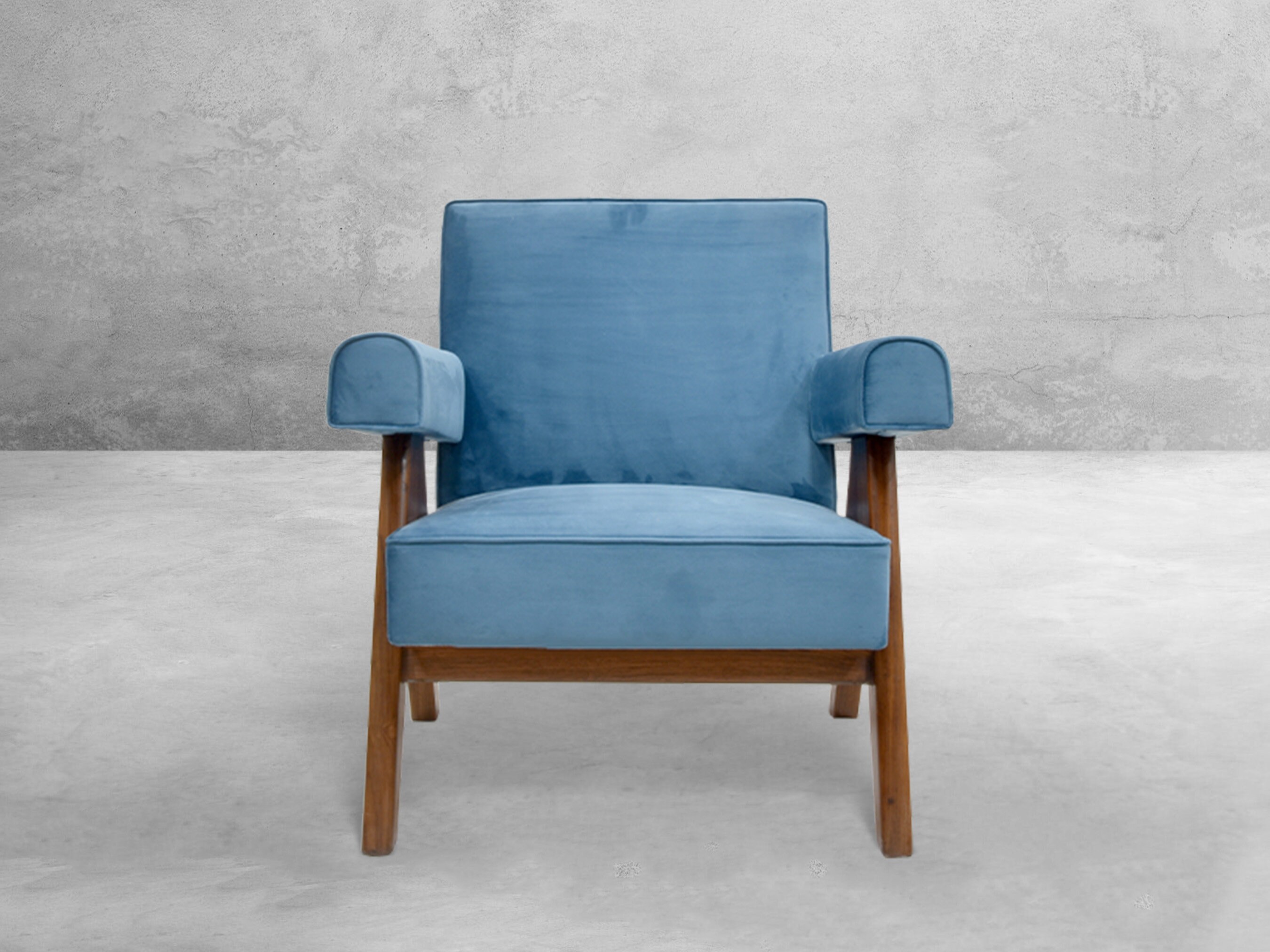 Pierre Jeanneret Inspired Upholstered Easy Chair - Handmade
