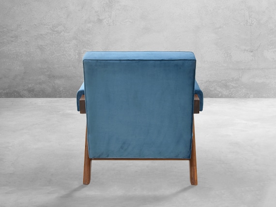 Pierre Jeanneret Inspired Upholstered Easy Chair - Handmade