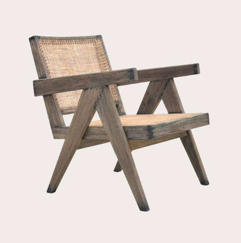 Chandigarh Easy Chair Distressed Finish