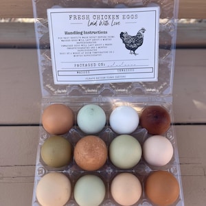 INSTANT DOWNLOAD - Chicken Egg Package Labels Printable Digital Download