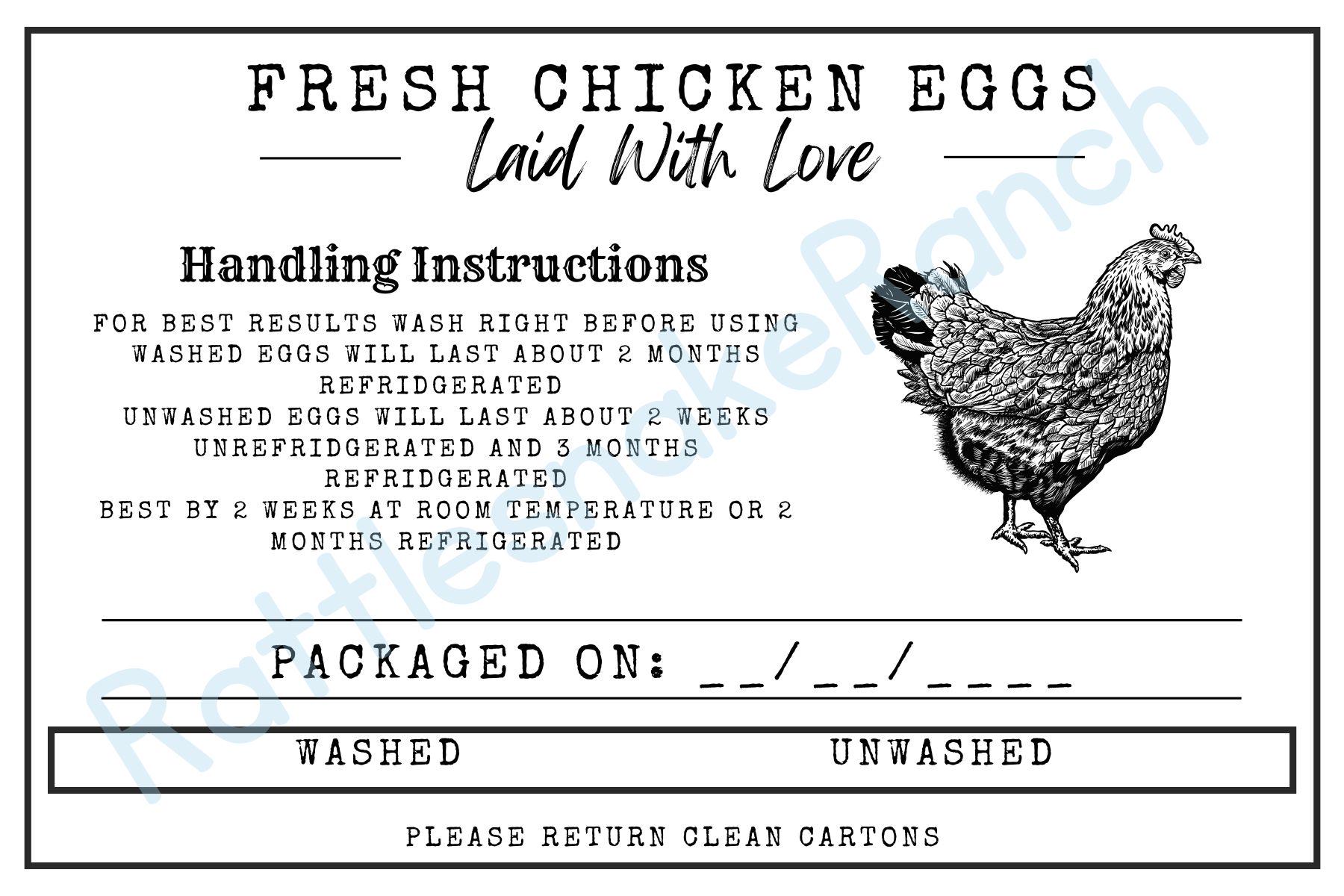INSTANT DOWNLOAD - Chicken Egg Package Labels Printable Digital ...