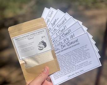 1 oz Organic Dehydrated Sourdough Starter "Sonora" with Instruction Booklet and Favorite Recipe card