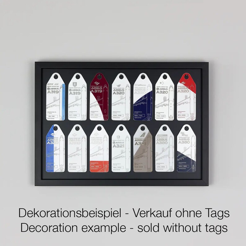 Aviation Skin Display, Aircraft Skin Tag Storage, Frame for 14 Aircraft ...