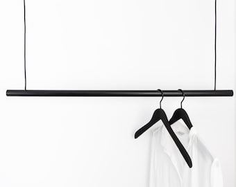 Clothes rail | Hanging wardrobe | Beech black with sail dew | Wardrobe hanging | Wardrobe Wood | Ceiling