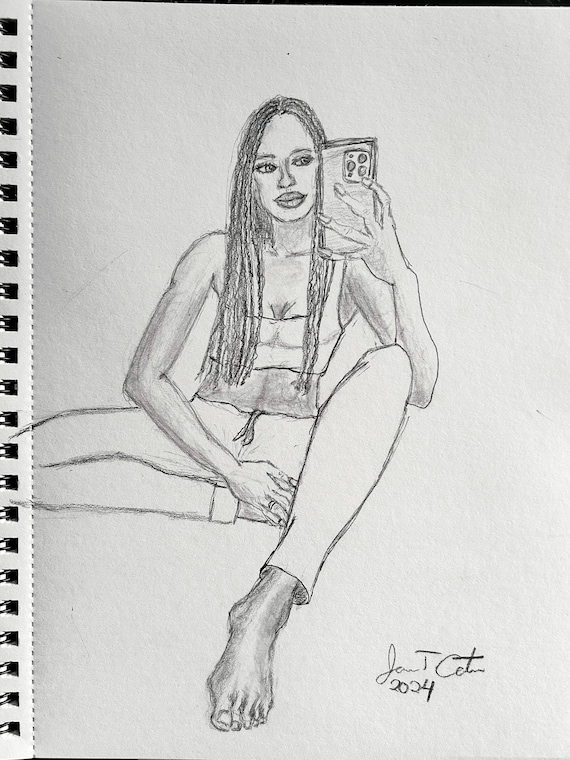 Jasmine 3 pencil sketch