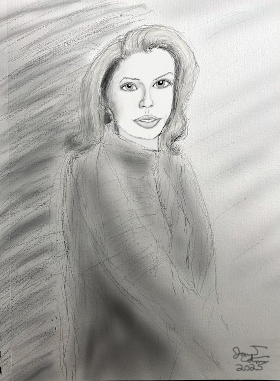 Megan Ward Femme Fatale Sketch Print