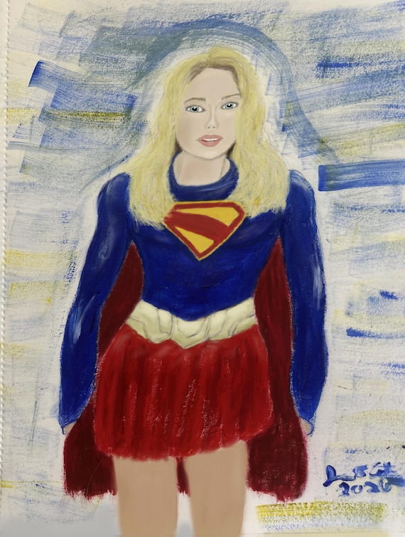 Milly Supergirl Painting Print
