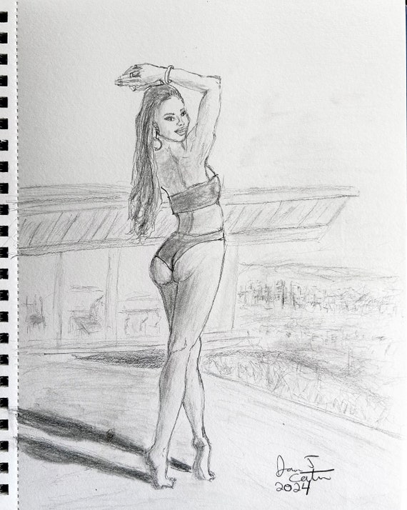 Hailee Steinfeld, legs, original sketch