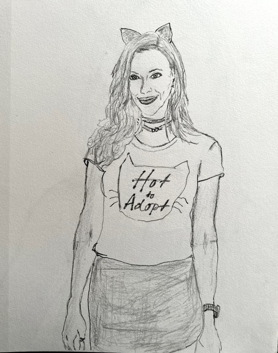 Katie Cassidy pencil sketch