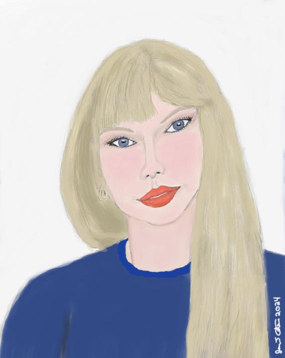 Taylor Swift Painting Blue