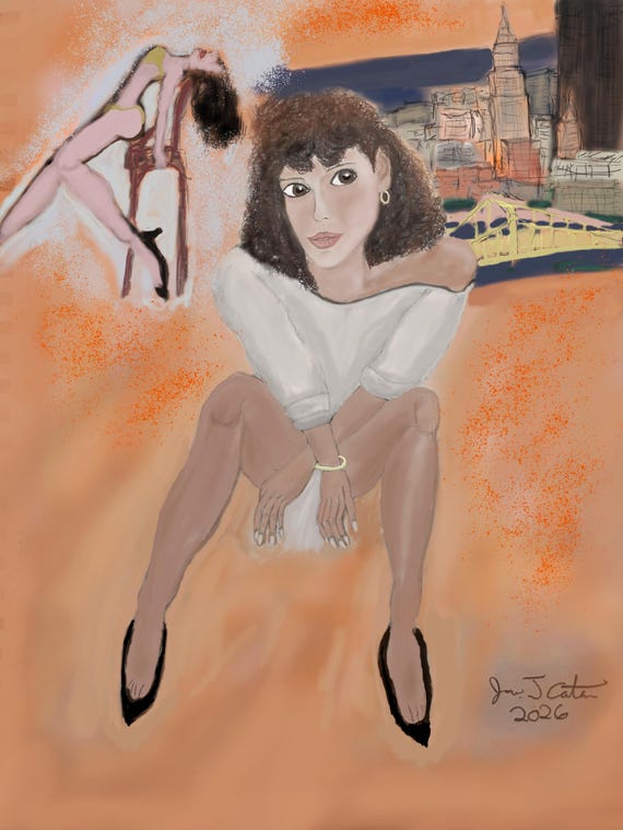 Jennifer Beals Flashdance Drawing
