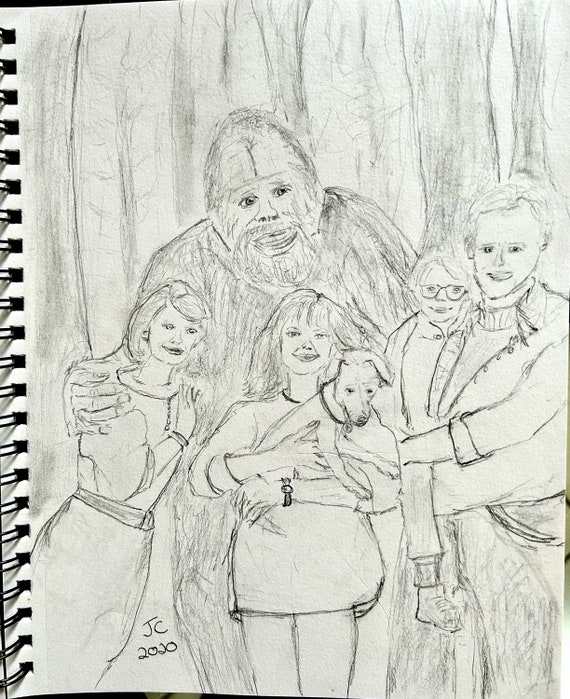 Harry and the Hendersons pencil sketch