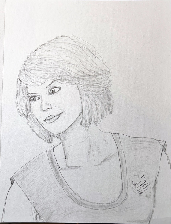 Megan Ward Pencil Sketch 4