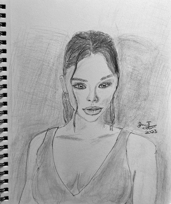 Hailee Steinfeld pencil sketch original art