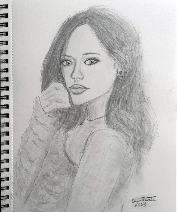Jenna Ortega pencil sketch