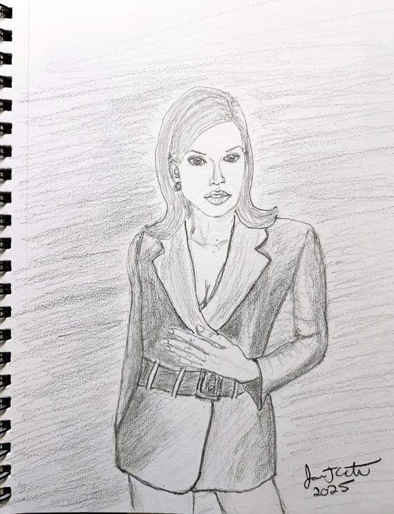 Megan Ward Pencil Sketch