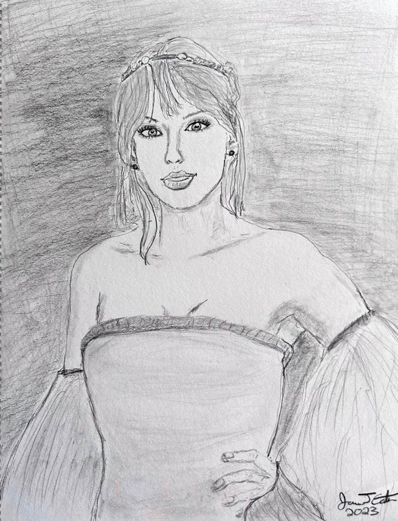 Taylor Swift pencil sketch