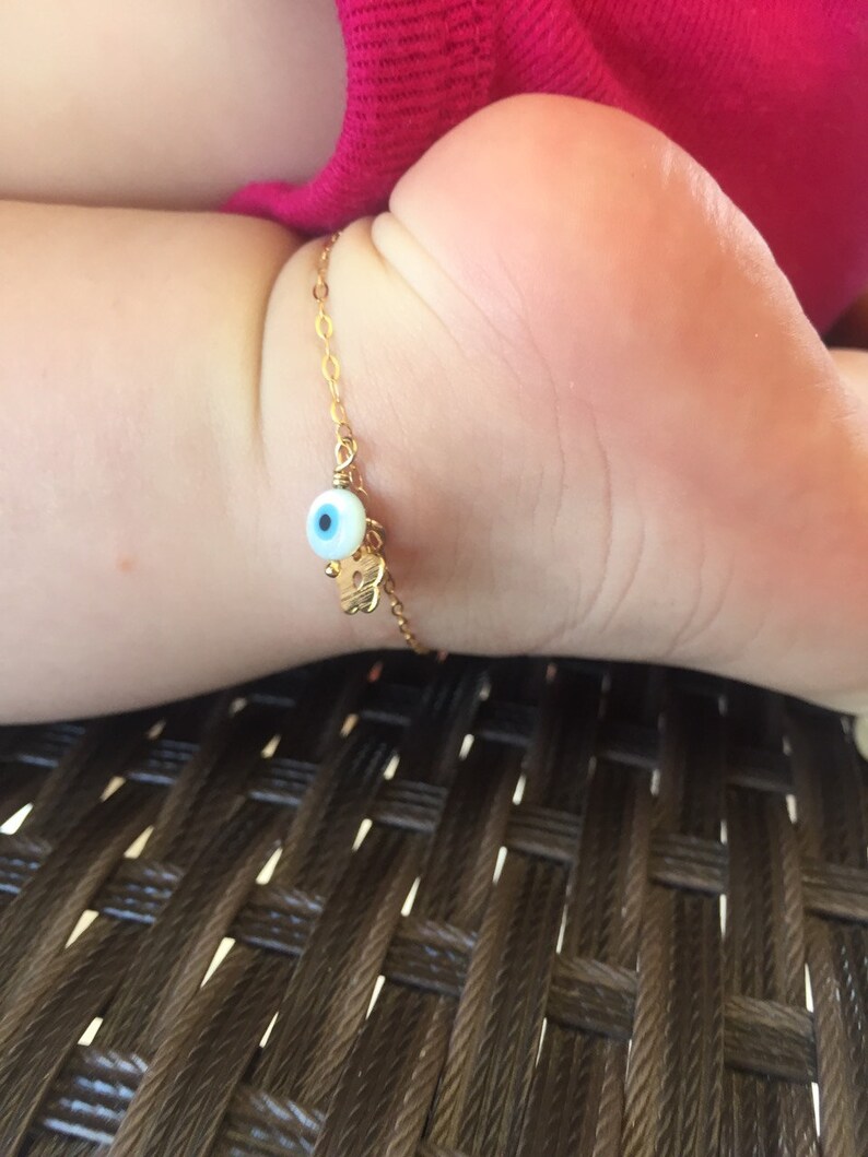 Baby Evil Eye Anklet 14k Gold Fill With Gold Flower Baby Etsy baby-evil-eye-anklet-14k-gold-fill-with-gold-flower-baby-etsy