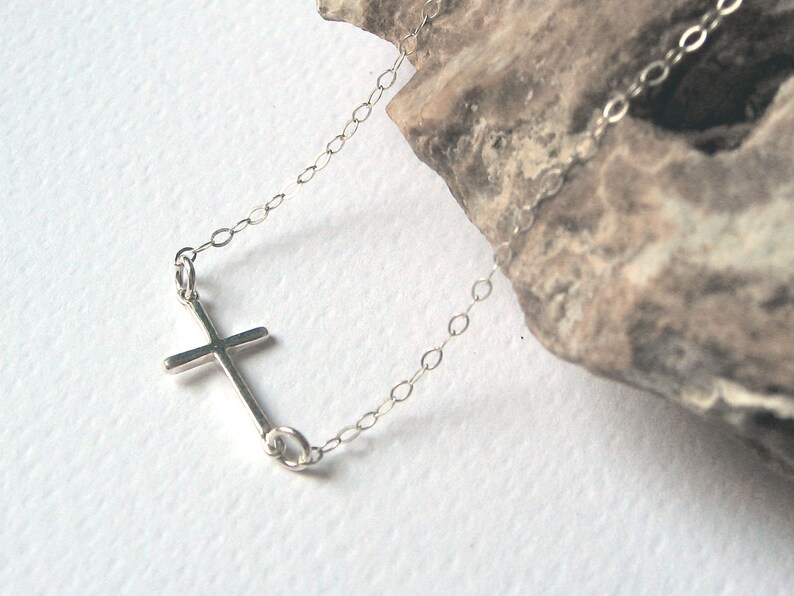 Baby Cross Necklace Sterling Silver Baby Infant Toddler Girl Etsy