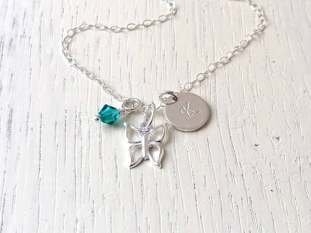 Small - Butterfly Trio By Lettered & Lined - Pearl Silver main image 1