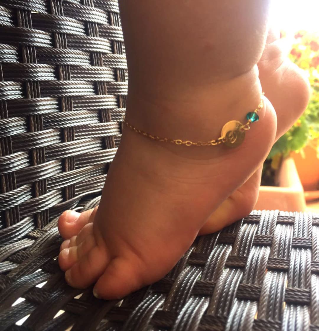 Adjustable Baby Anklets - Etsy | Baby jewelry gold, Silver anklets designs,  Kids gold jewelry