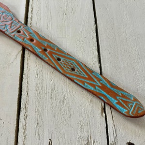 Thunderbird & Turquoise Dog Collar Personalized Dog Collar Customized Hardware Finish T-Bird Southwest Design image 4