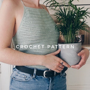 SUMMER CROCHET PATTERN / crochet summer top / the origin top / easy crochet pattern for beginners / cotton cami top / crochet top image 1