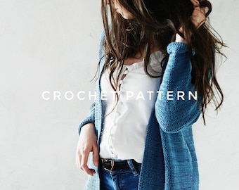 CROCHET PATTERN / Size Inclusive crochet cardigan / -- the grace cardigan -- / easy pattern suitable for beginners / summer crochet cardigan