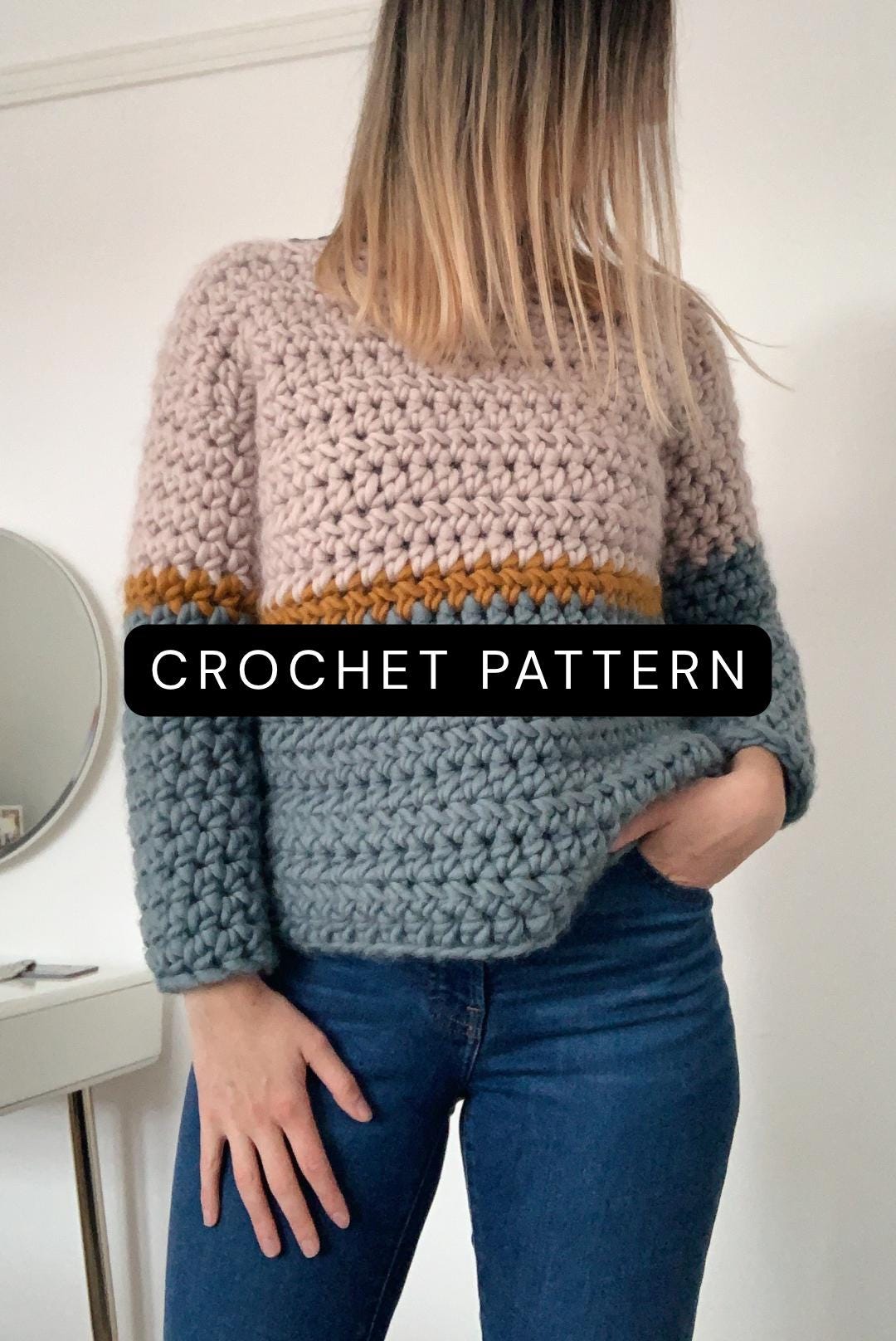Chunky Crochet Sweater Pattern: Beginner-Friendly Wool