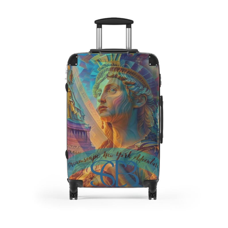 Statue of Liberty Collage Suitcase | New York Travel Luggage