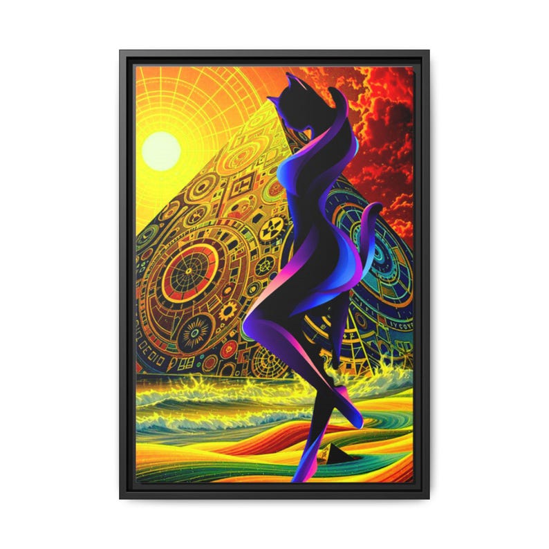 Psychedelic Geometric Spiral Matte Canvas