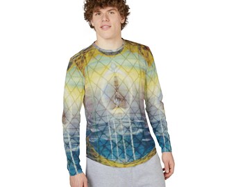Mystic Sunrise Geometric Wave Long Sleeve Shirt