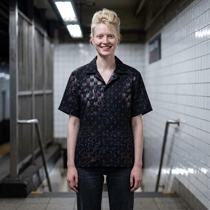 Dark Portrait Face Hawaiian Shirt | AOP Camp Shirt