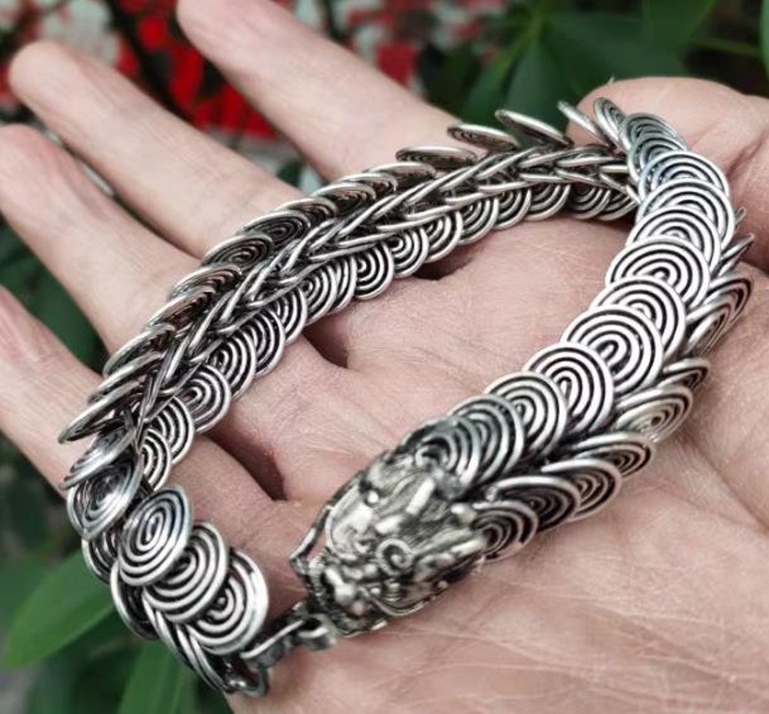 Tibetan Silver Dragon Head Bracelet Fashionable Men s and Women s Bracelet Perfect Gift for Him her Holiday Gift Etsy UK