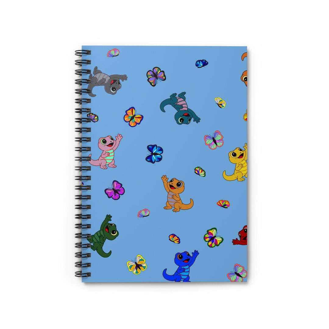 Notebook Lizard Colorful Playful Lizards & Butterflies Kids Nursery Print Journal Diary ...