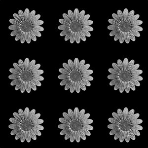 Silver Daisy Fabric Table Runner, Holiday Home Decor
