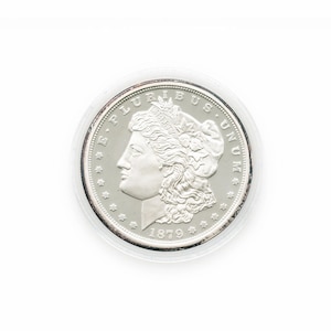 USA 1889-CC Reproduktion Proof Morgan Dollar versilbert