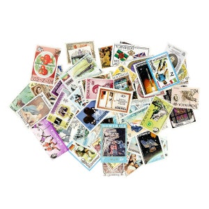 Dominica lot of 70 mostly different stamps cancelled off paper