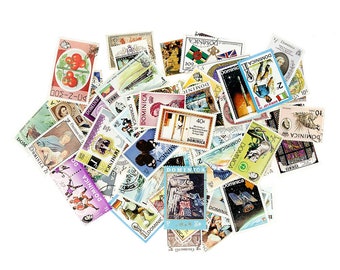 Dominica lot of 70 mostly different stamps cancelled off paper