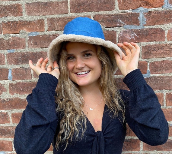 Womens denim sales bucket hat