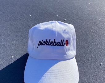 White Pickleball Hat, Hat with Pocket, Cute Pickleball Hat, New Pickleball Hat, Unique Pickleball Hat, Trendy Pickleball Hat