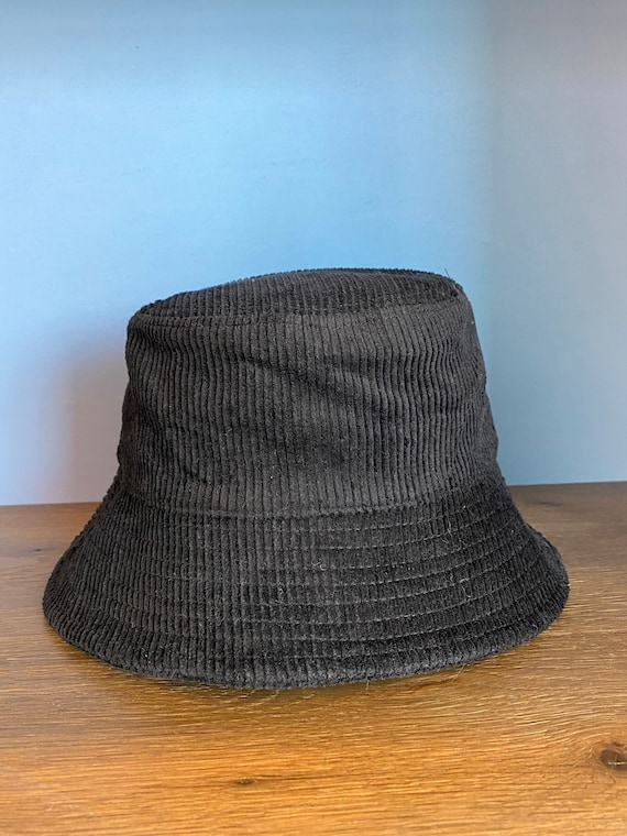 Black Corduroy Bucket Hat Fall 2021 